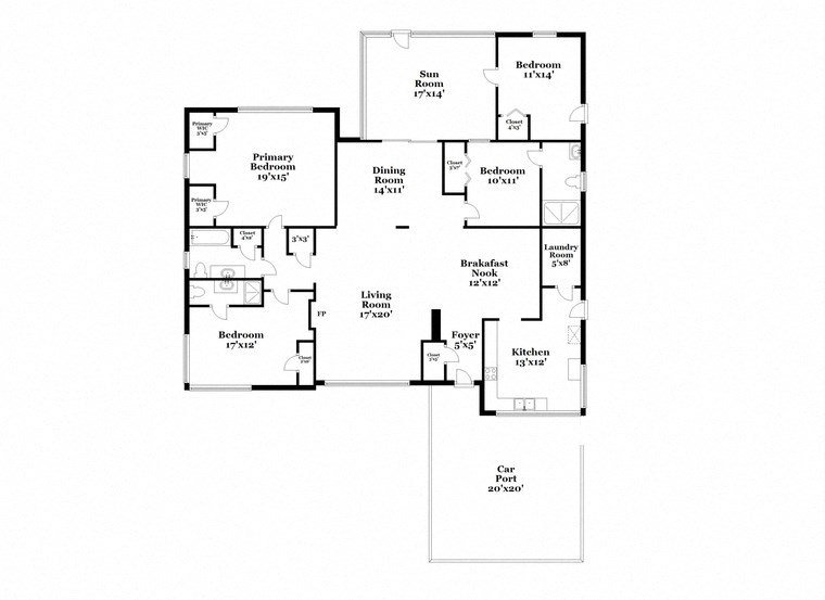 a floor plan of a house with two floors and a garage