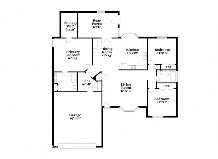 a floor plan of a house with two floors and a garage