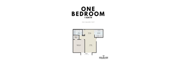 1 Bedroom, 1 Bathroom