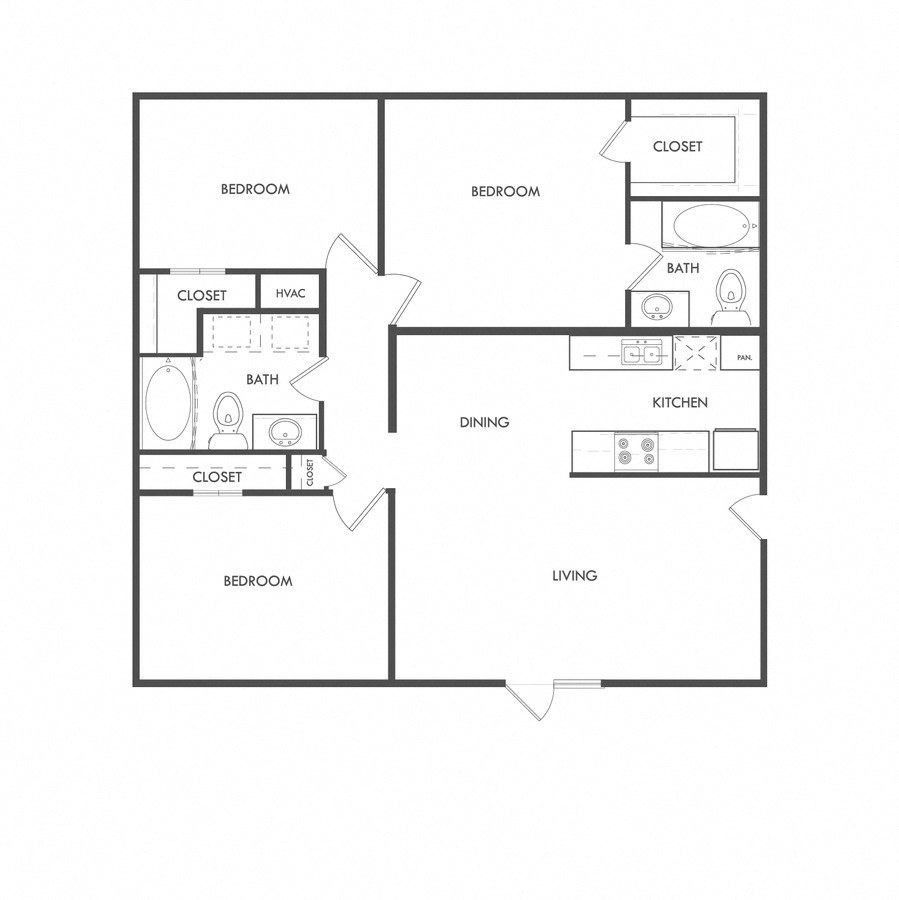 a floor plan of a house with a bedroom and a living room