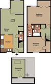 2 BEDROOM, 1.5 BATHROOM, 1137 SQFT.