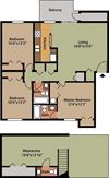 3 BEDROOM, 2.5 BATHROOM, 1500 SQFT.
