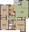 3 BEDROOM, 2 BATHROOM, 1157 SQFT.