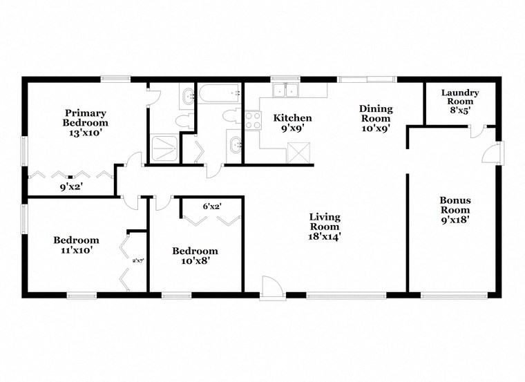 a floor plan of a house with an open floor plan