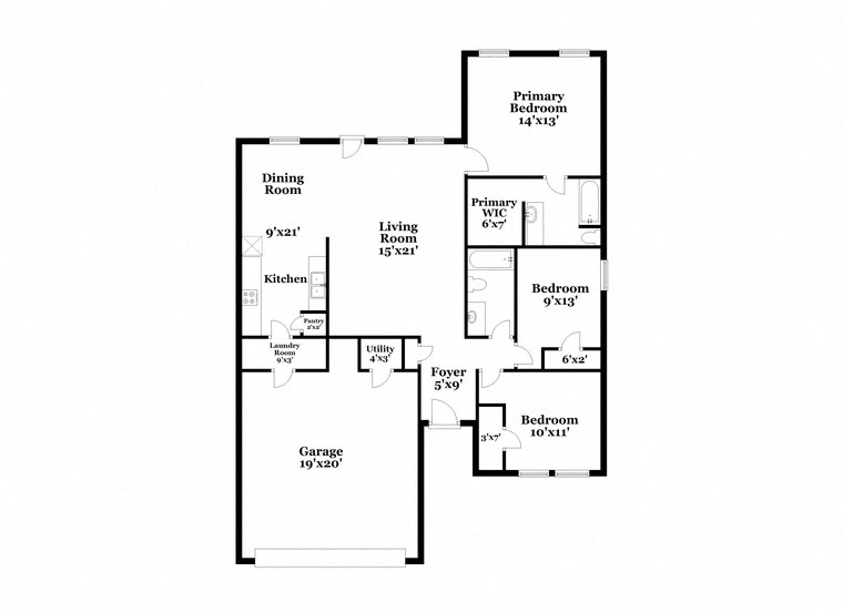 a floor plan of a house with two floors and a garage