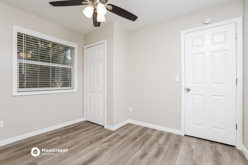 the bedroom of our studio apartment atrium