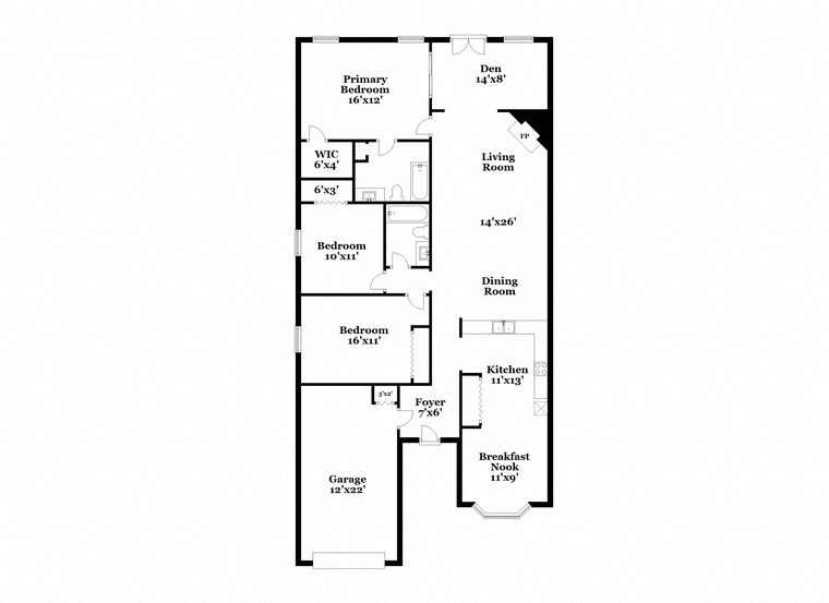 a floor plan of a house with two floors and a garage