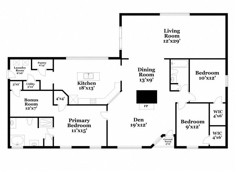 a floor plan of a house with a bedroom and a living room