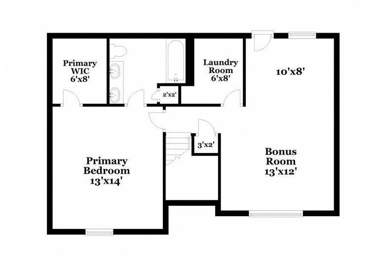 a floor plan of a house with an open floor plan with bedrooms and a baths