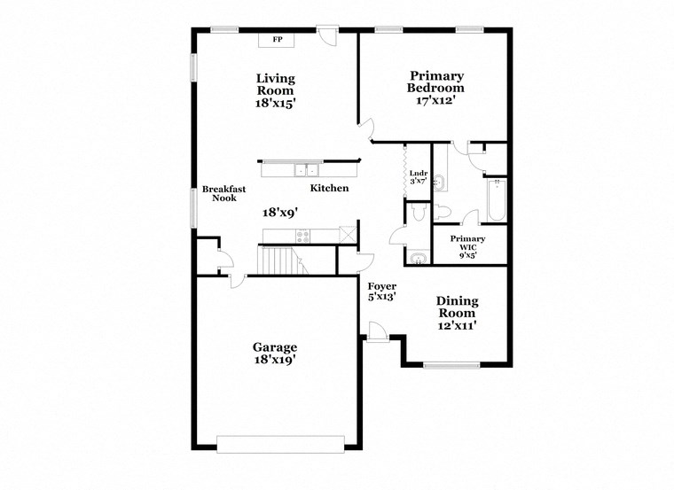 a floor plan of a house with two floors and a garage