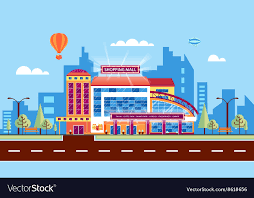 an illustration of a city in a flat style