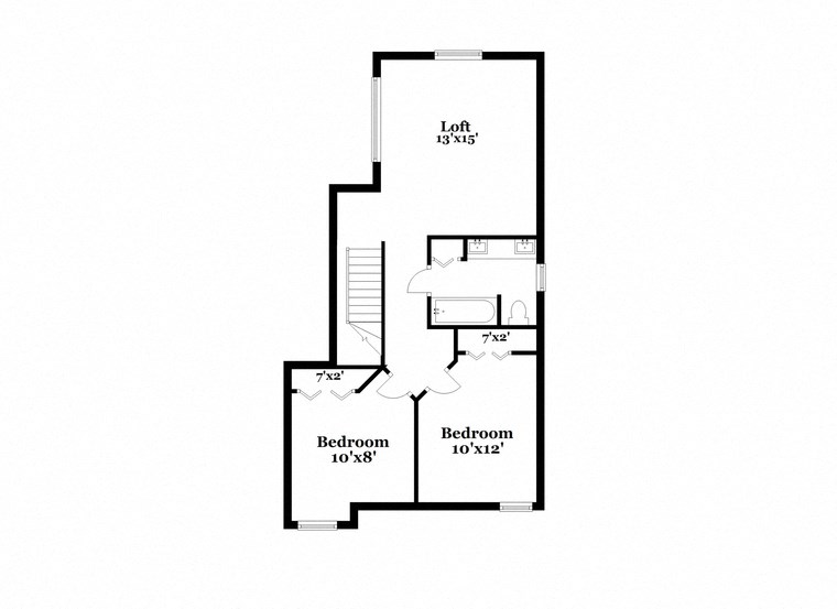 a floor plan of a house with a bedroom and a living room
