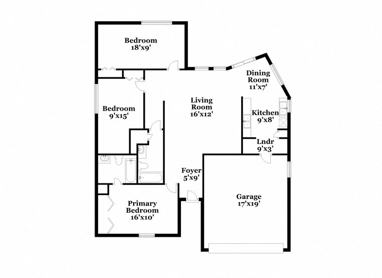 a floor plan of a house with two floors and a garage