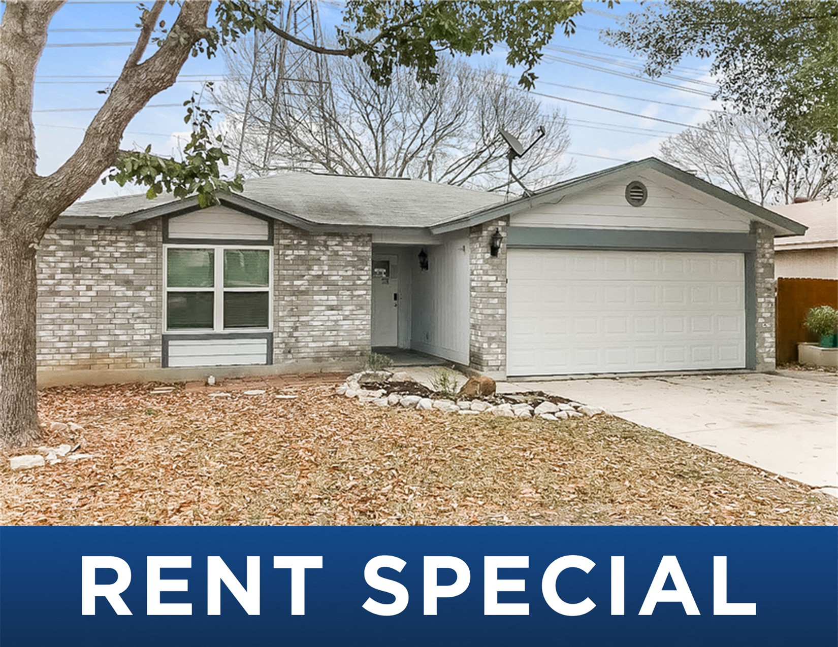 a renovated house with a yard and arent special