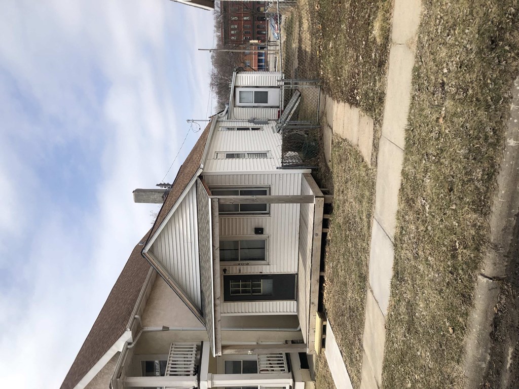 a view from the roof of a building with some air conditioning units