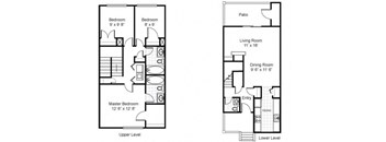 3 Bedroom, 2.5 Bath Townhome at Emory Woods Apartments, Durham, NC, 28205.