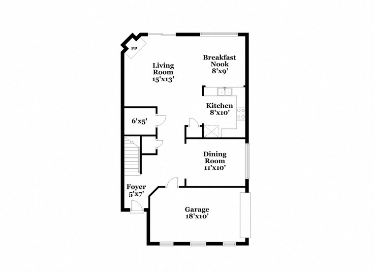 a floor plan of a house with two floors and a garage