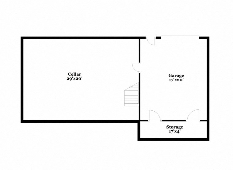 a floor plan of a house with an open floor plan with a closet and a