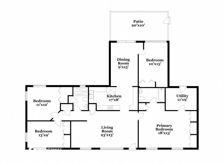 a floor plan of a house with three floors and a basement