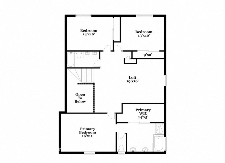 a floor plan of a house with a bedroom and a living room