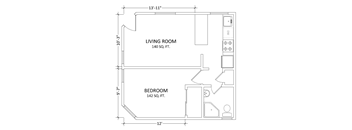 1 bedroom 1 bath apartment