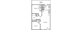 2 Bedrooms, 1 Bathroom