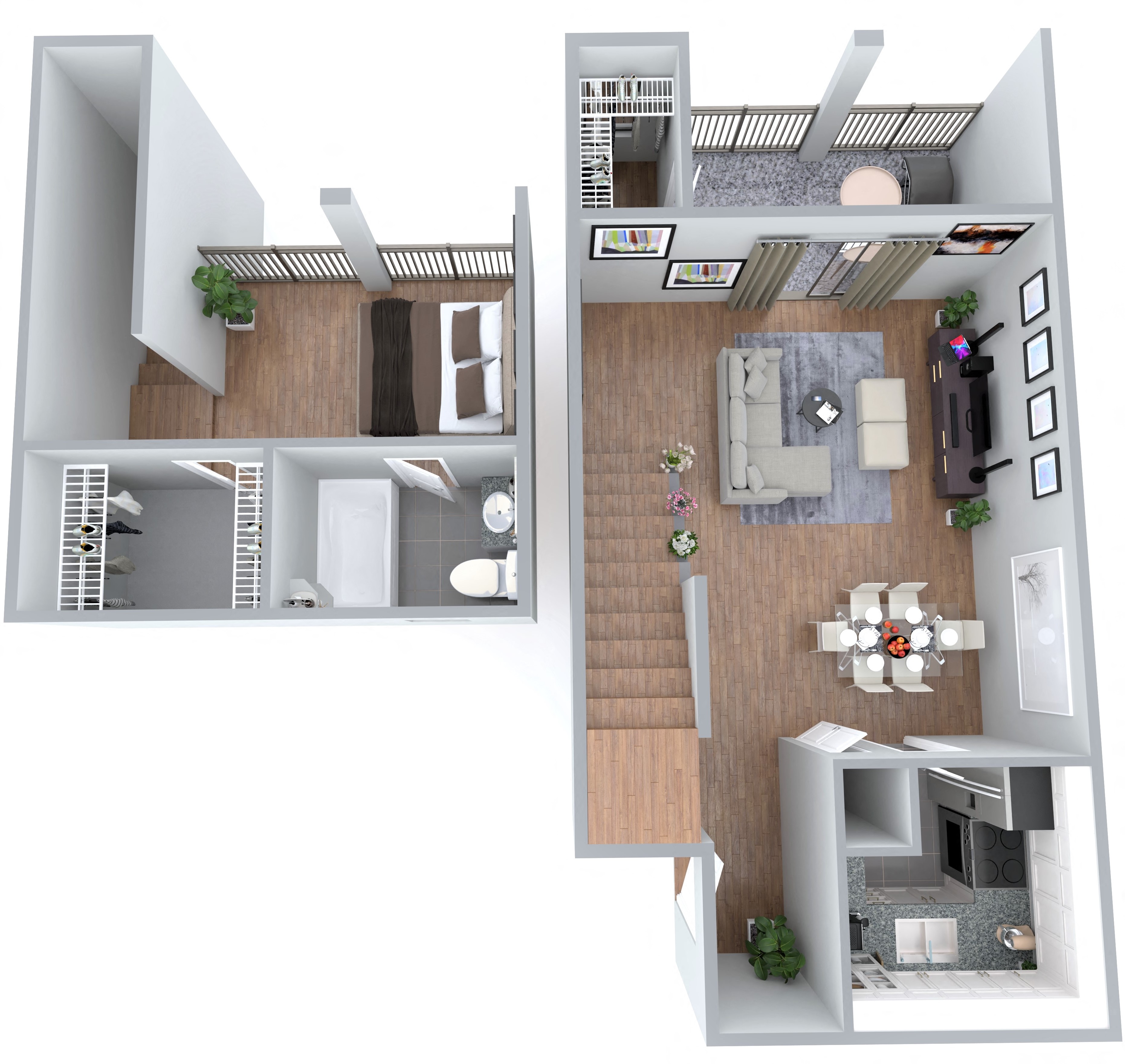 1 bedroom, 1 bath Floor Plan at Emerald Bay, Charlotte, NC