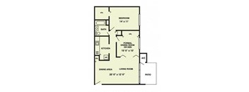 A1 Floor Plan at The Palms, Charleston, SC