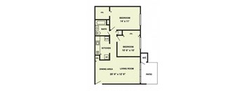 B1 Floor Plan at The Palms, Charleston, 29407
