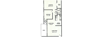 B2 Floor Plan at The Palms, Charleston, South Carolina