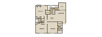 C1 Floor Plan at Lexington on the Green, Raleigh, NC, 27604