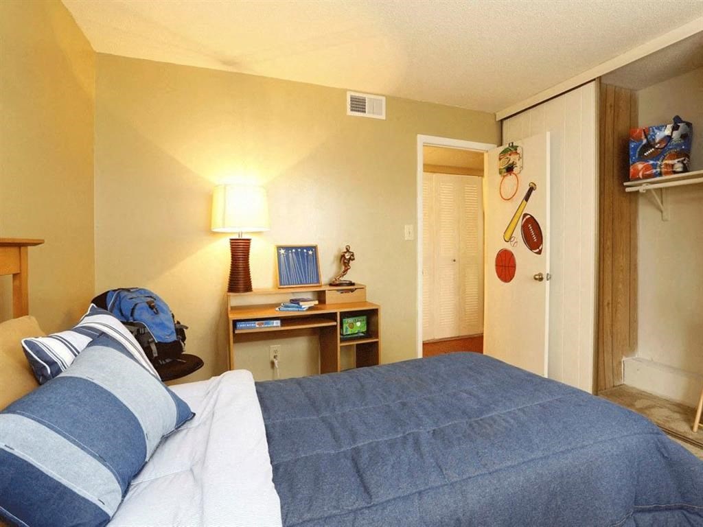 Secondary Bedroom at Casa de Luna in Raleigh, North Carolina.