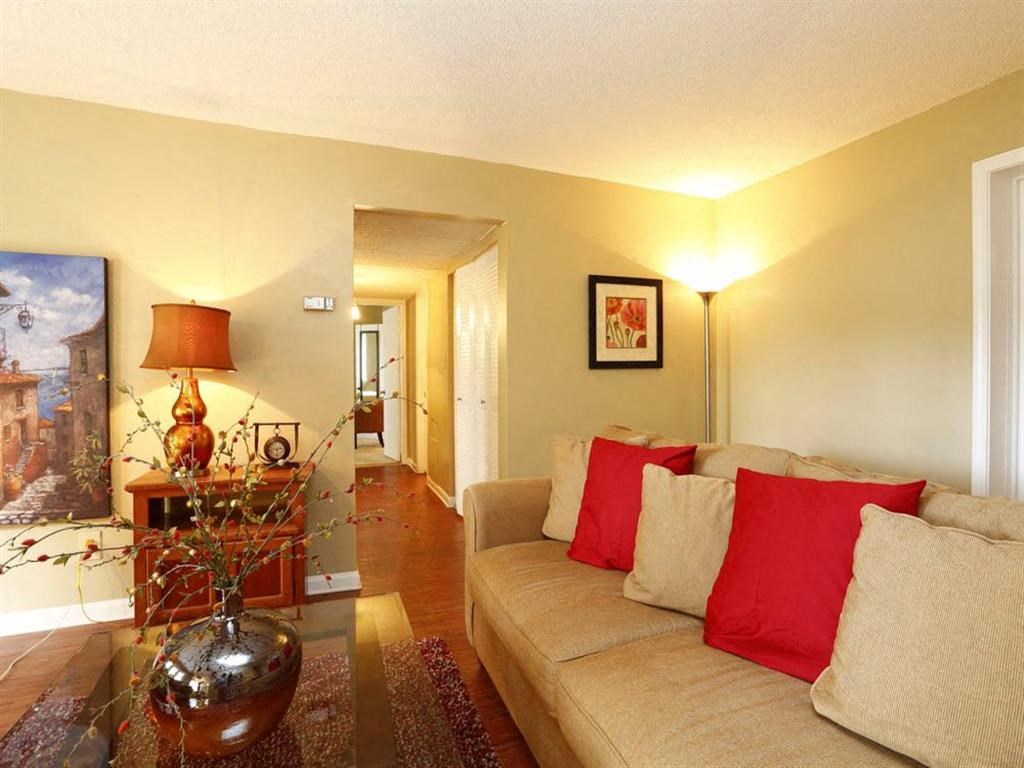 Living Room at Casa de Luna in Raleigh, North Carolina.