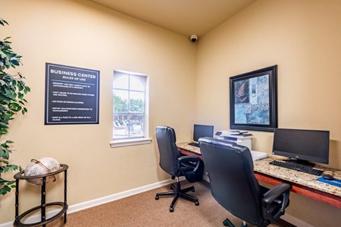 our office is equipped with a computer and a bulletin board