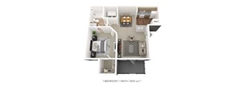 One Bedroom-600 sqft