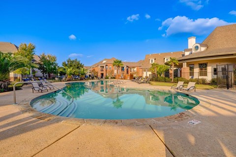 the swimming pool at our apartments