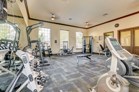 the gym with cardio equipment at 1861 muleshoe road