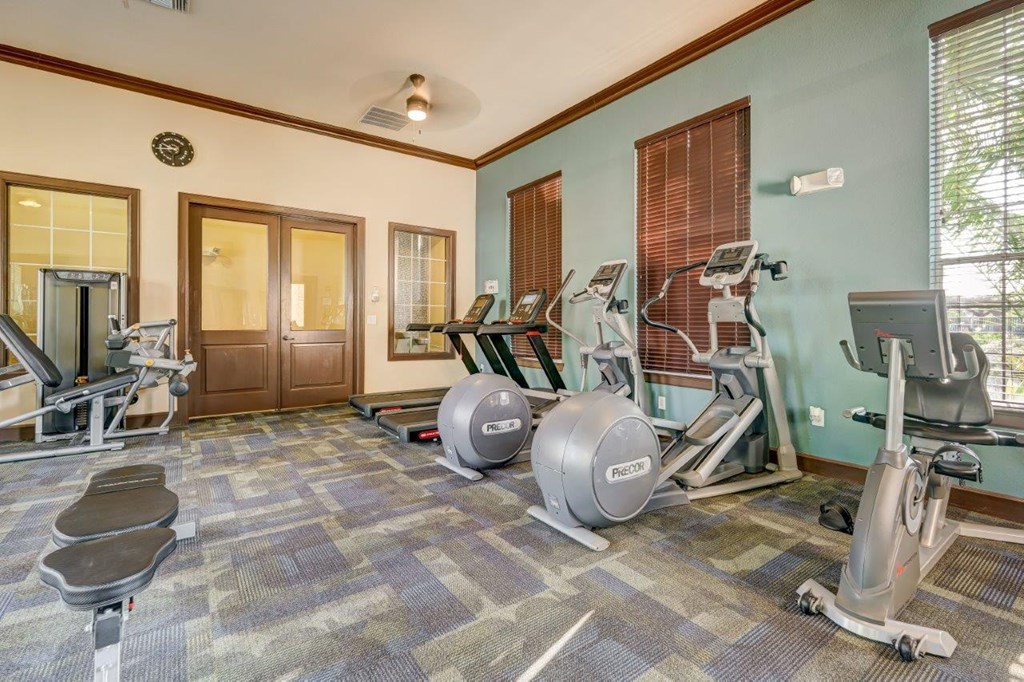 the gym at the preserve at green valley townhomes in green valley va