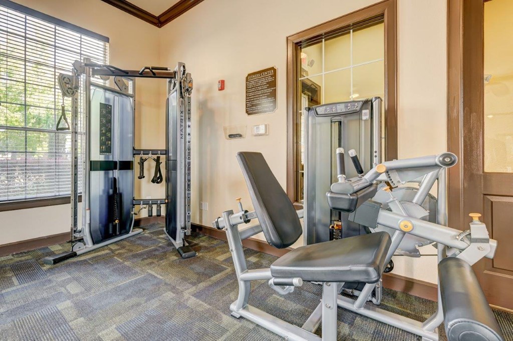 the gym with exercise equipment at 1861 muleshoe road