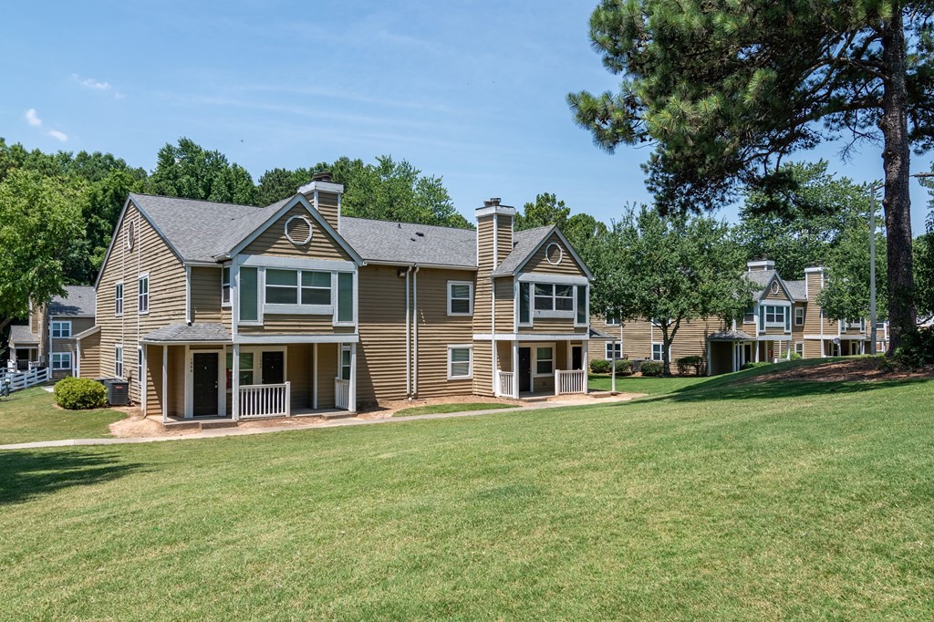 a large lawn in front of a house