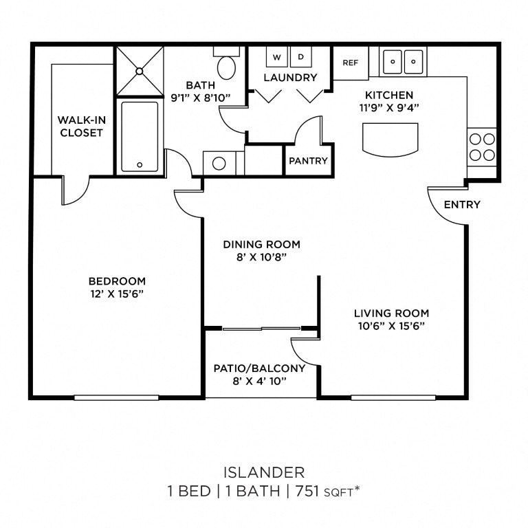 One Bedroom 1 Bath