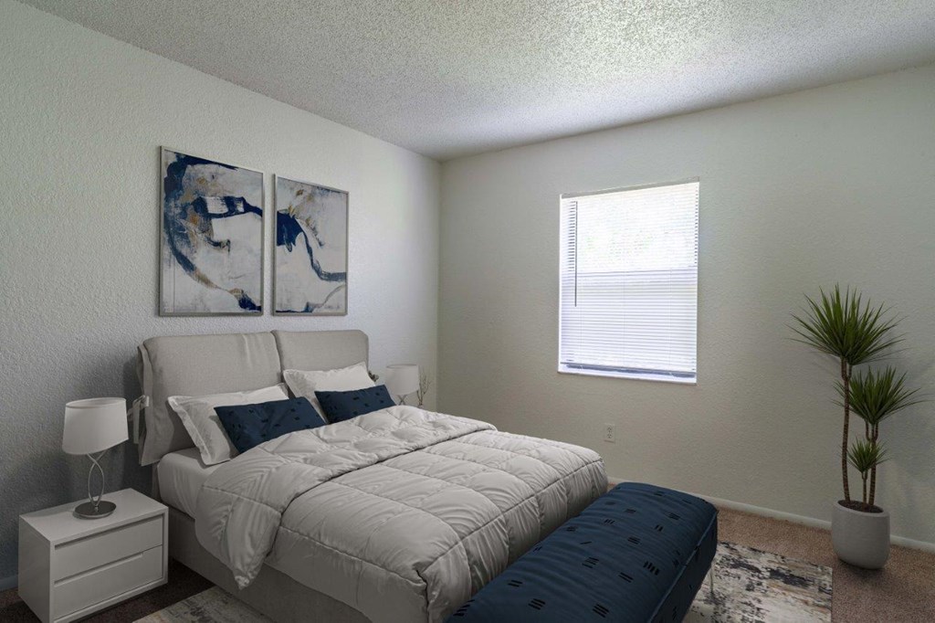 our apartments offer a bedroom with a king sized bed