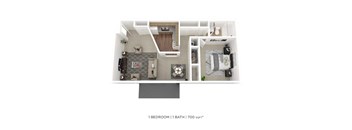 One Bedroom - 700 sqft
