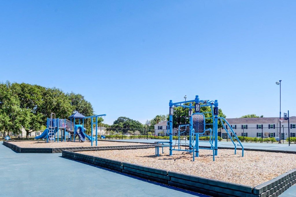 the playground at the apartments for rent