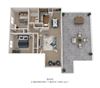 2 Bedroom, 1 Bath
