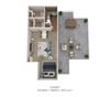 Studio, 1 Bath
