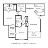 2 Bedroom, 2 Bath