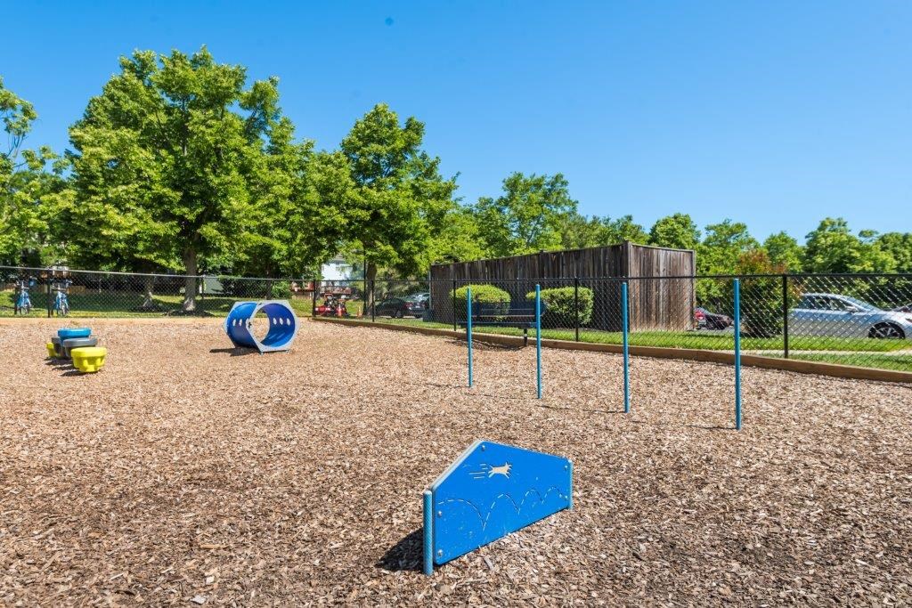 the park has a playground and a basketball court