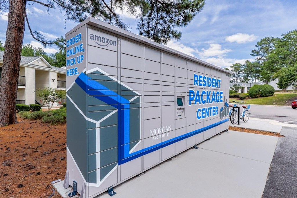 a small building with a bike parked outside of it