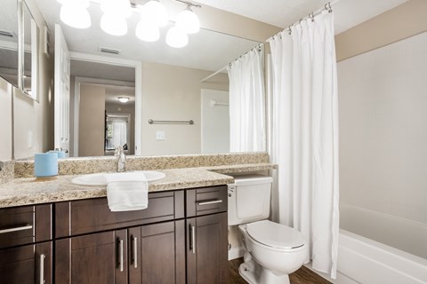 the preserve at ballantyne commons apartments bathroom with sink toilet and shower